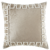 Sand Velvet with Creme Bullion Embroidered Border