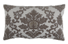 Creme Linen with Grey Cotton Velvet Applique & Embroidery