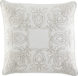 Creme Linen with Creme Velvet Applique & Silver Outline