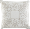 Creme Linen with Creme Velvet Applique & Silver Outline