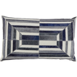 Navy Velvet with Geometric Grey, Navy and Creme Hide Applique