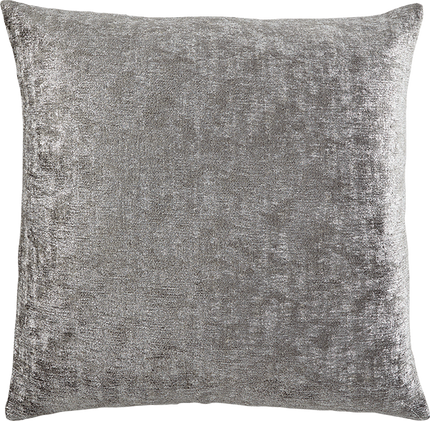 Grey Rayon Velvet with Silver Stencil Chenille