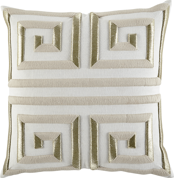 Creme Linen with Sand & Gold Metallic Bullion Embroidery