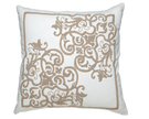 Creme Linen with Natural Soutache Embroidery